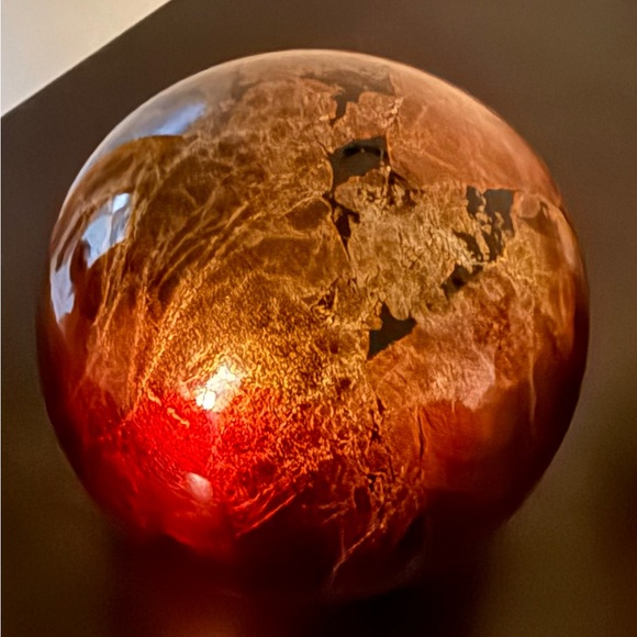 Pier One Festive Red | Gold Orbs | Spheres Set | Home Decor - Picture 2 of 3